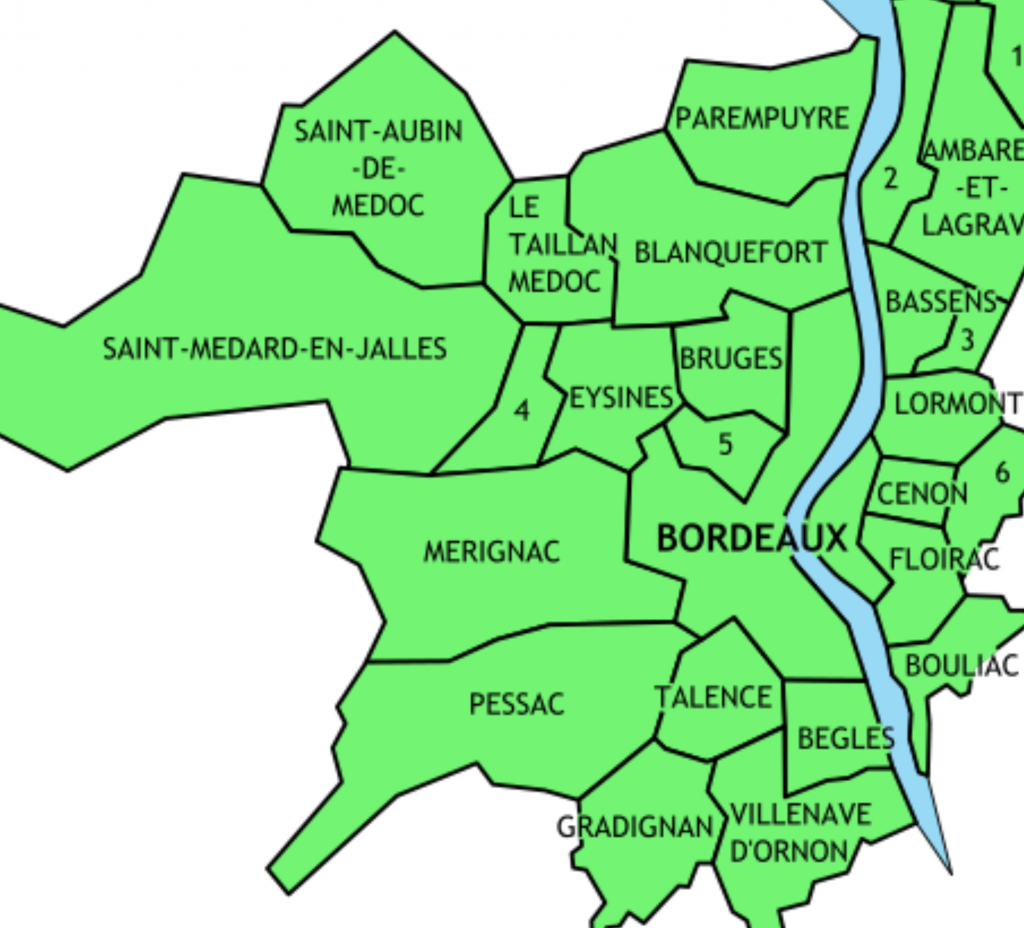 carte Bordeau Metropole
